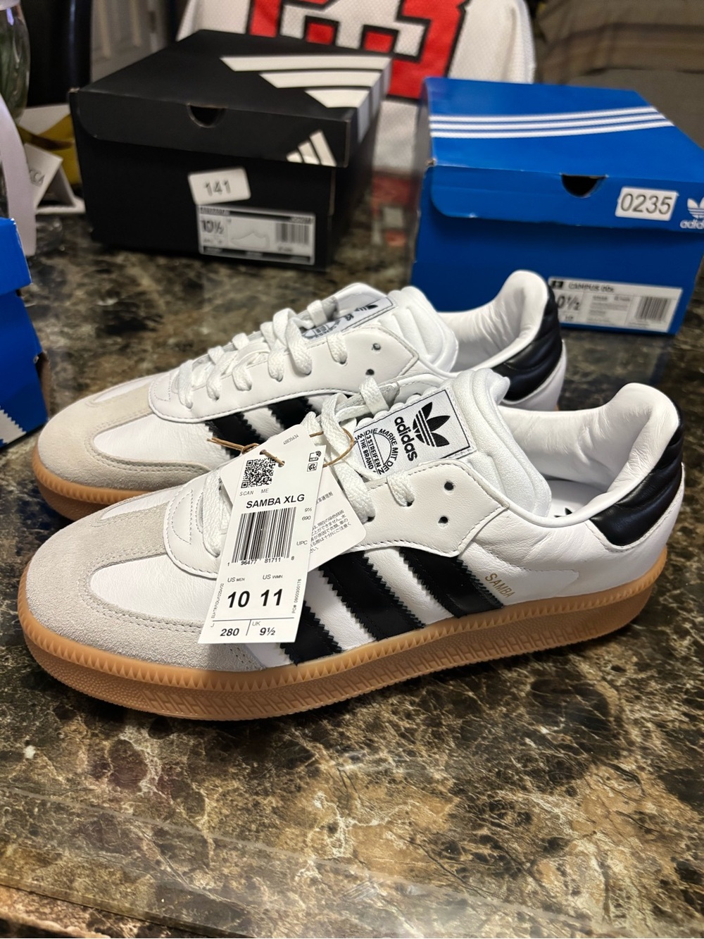 Adidas Samba XLG Men’s Sneakers — White / Black / Gum